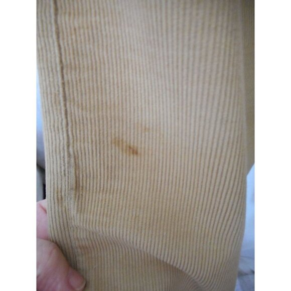 Beige/Khaki Tan lightweight thin corduroy flat front Pants Men's W 36 - Picture 7 of 7